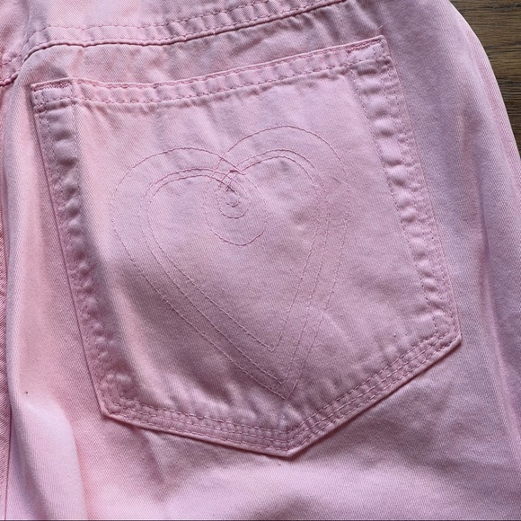 Vintage Escada Margaretha Rey light pink & gold ONE straight leg skinny jeans - Picture 11 of 16